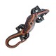 Gecko (30 cm) "Aborigine Style" - Braun/Rot